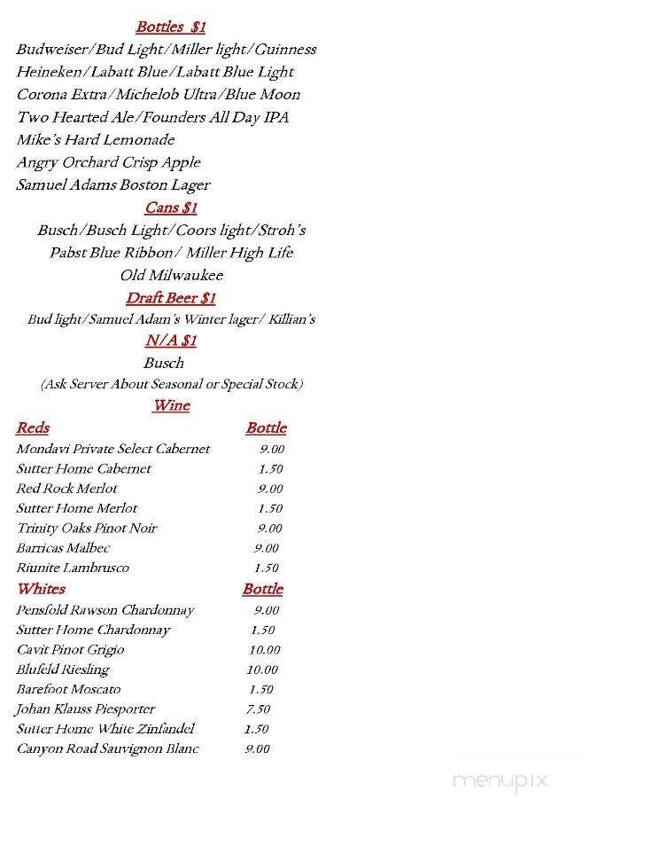 Remus Tavern - Remus, MI menu_pic
