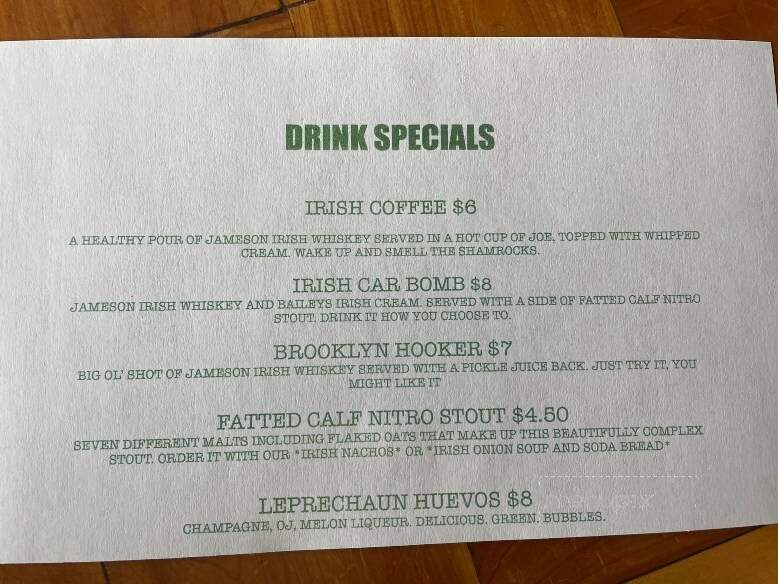 Prodigal Son Brewery & Pub - Pendleton, OR menu_pic