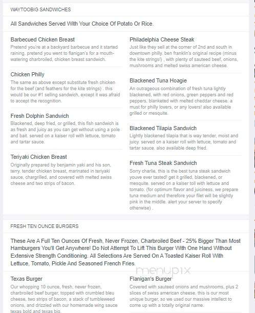 Flanigan's Guppy's - Boca Raton, FL menu_pic