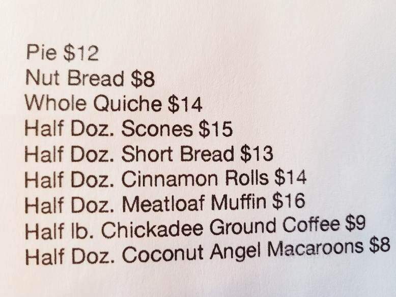 Chickadee Cottage Cafe - Lake City, MN menu_pic