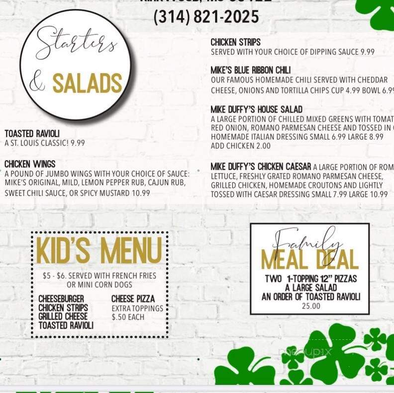 Mike Duffy's Pub & Grill - Kirkwood, MO menu_pic