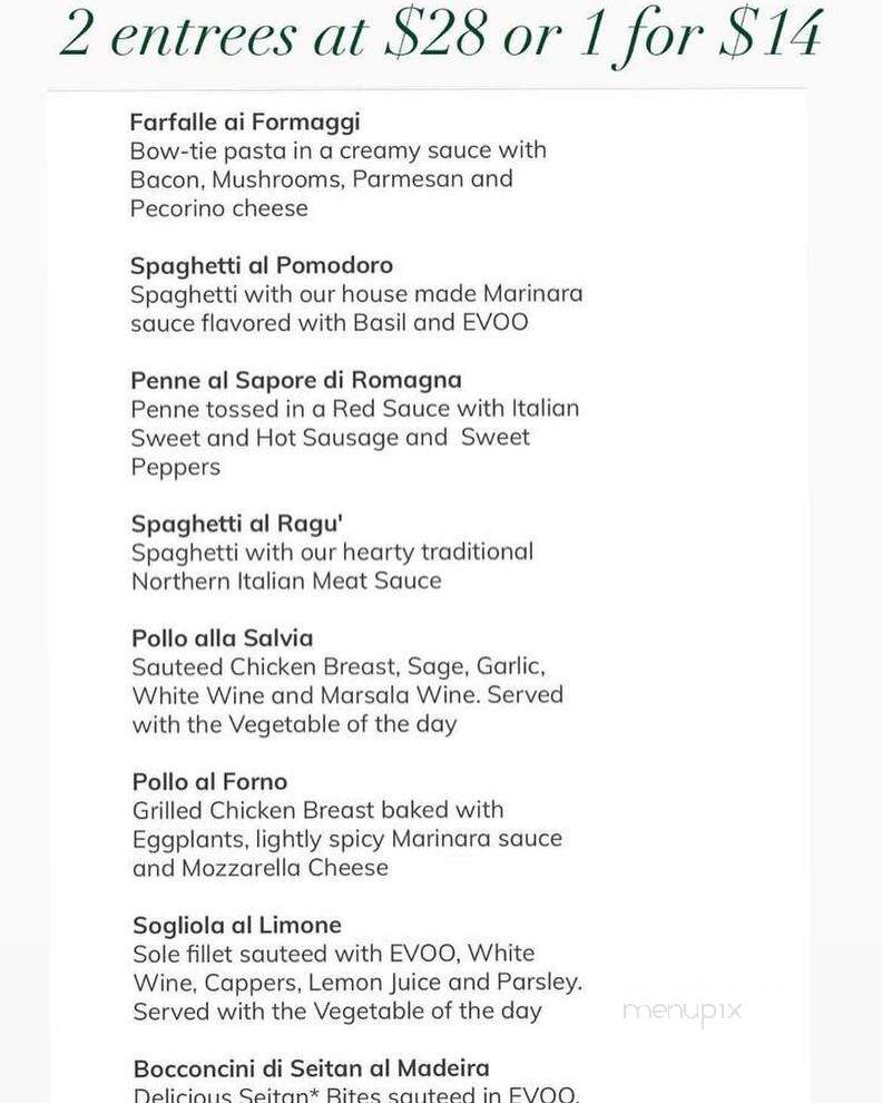 Lucia Italian Restaurant - Newport, RI menu_pic
