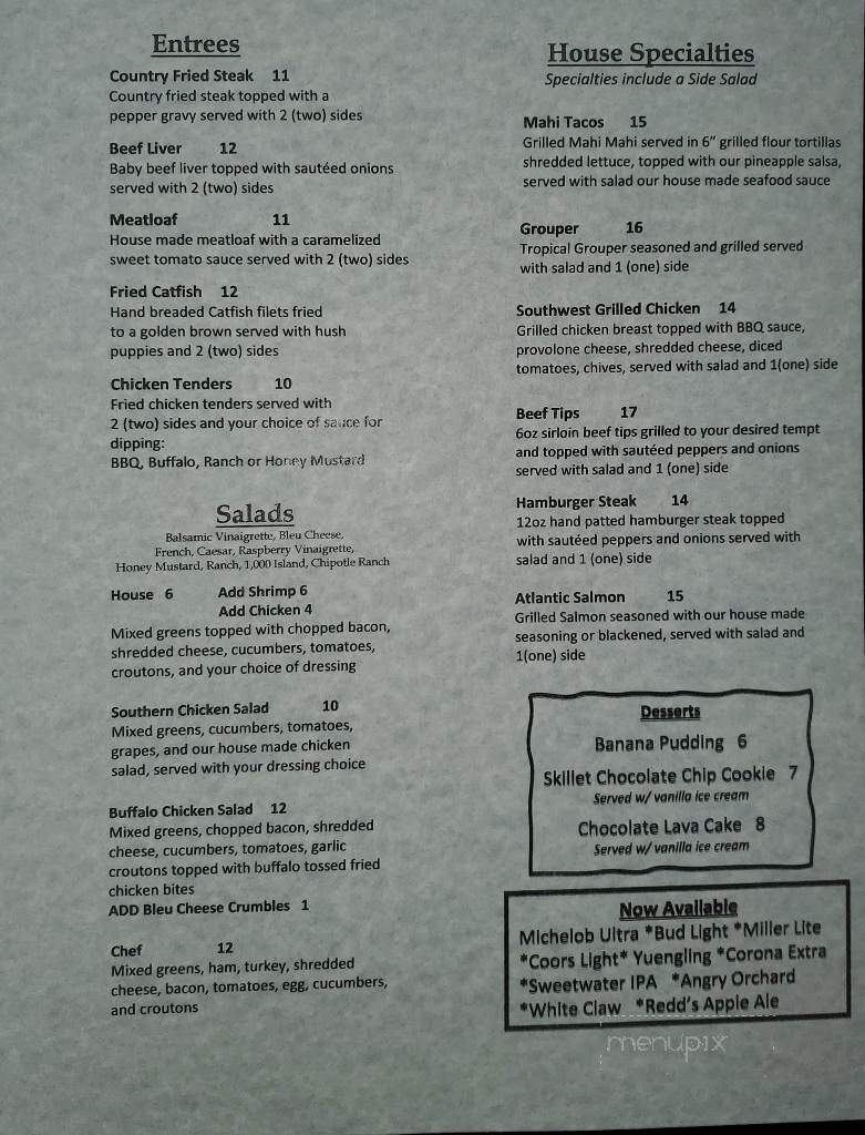 Countryside Restaurant - Vonore, TN menu_pic