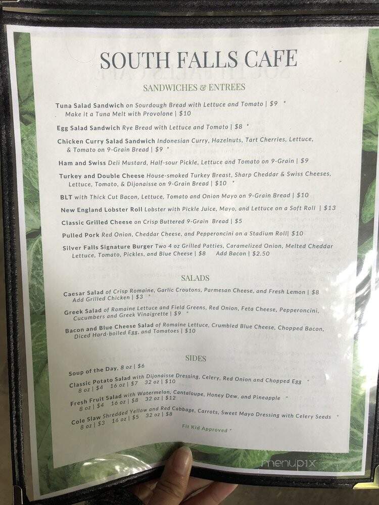 Silver Falls Cafe - Sublimity, OR menu_pic