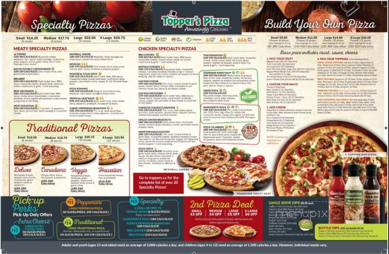 Topper's Pizza - Kapuskasing, ON menu_pic