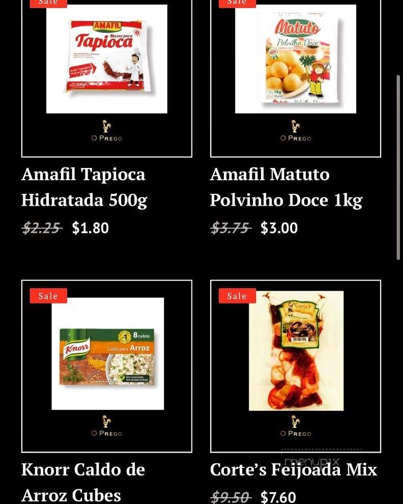 O Prego - San Marcos, CA menu_pic