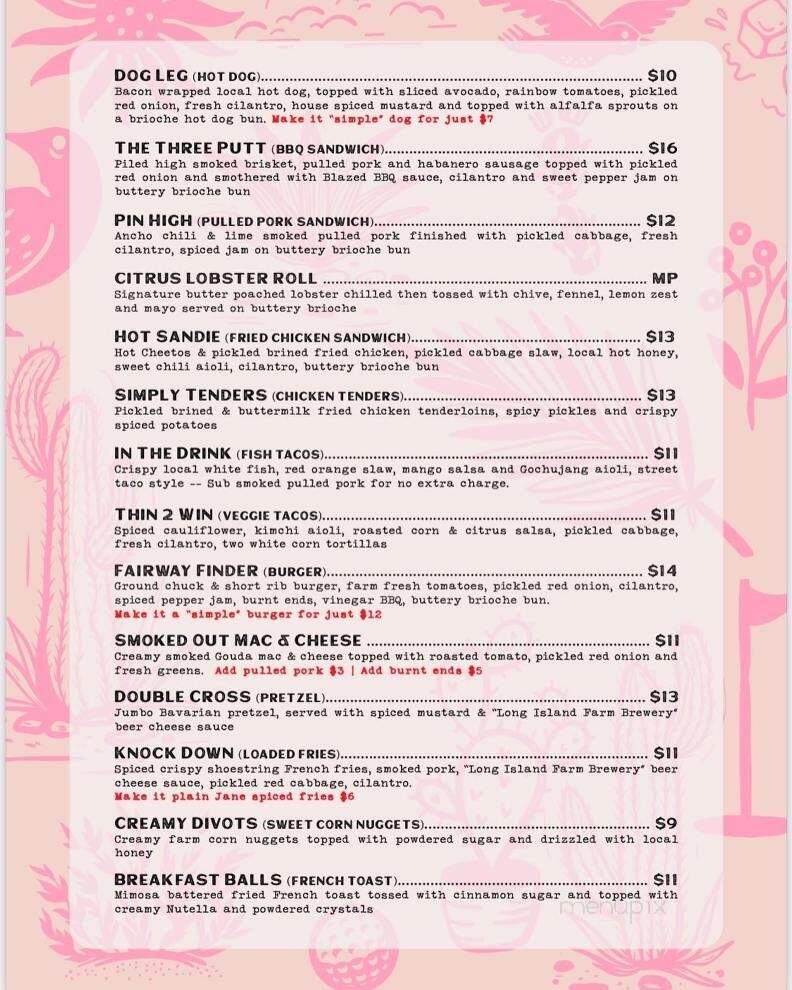 Birdies - Patchogue, NY menu_pic