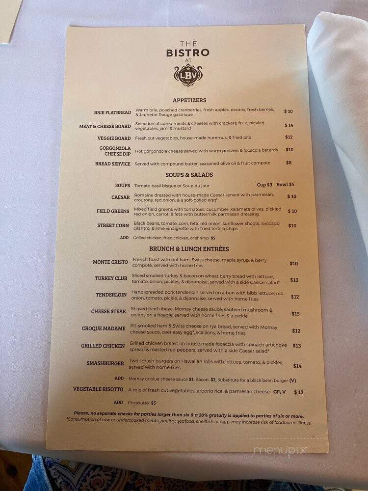 Blufftop Bistro - Rocheport, MO menu_pic