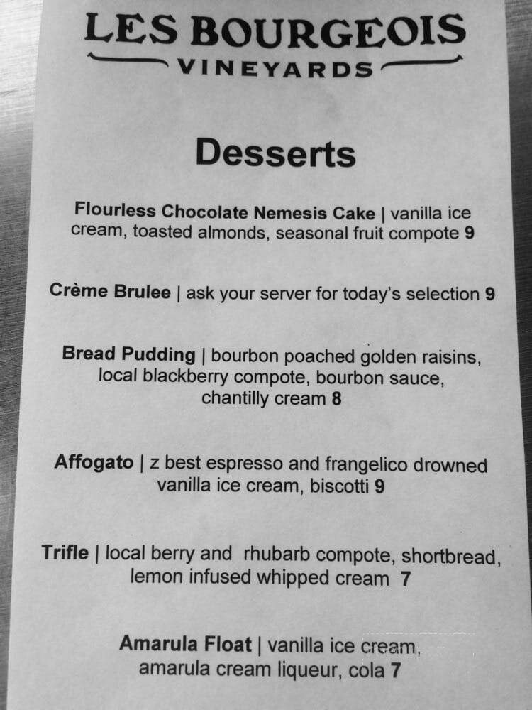 Blufftop Bistro - Rocheport, MO menu_pic