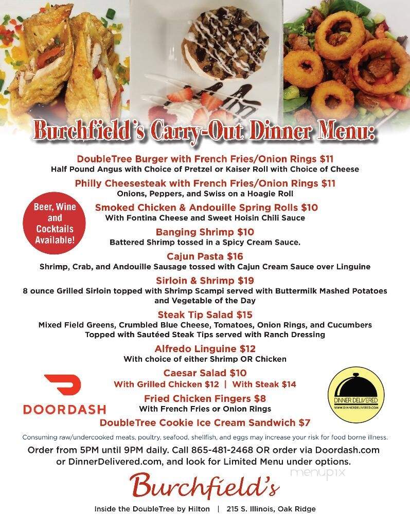 Burchfield's - Oak Ridge, TN menu_pic