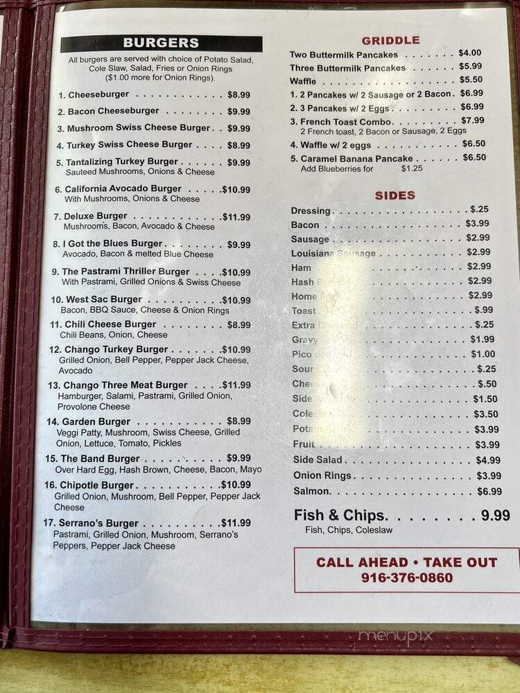 Serrano's Cafe - West Sacramento, CA menu_pic