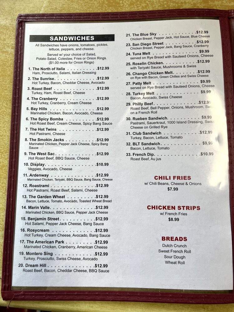 Serrano's Cafe - West Sacramento, CA menu_pic