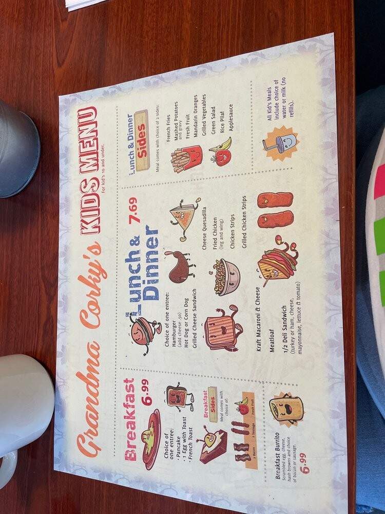 Corky's Homestyle Kitchen & Bakery - Fontana, CA menu_pic