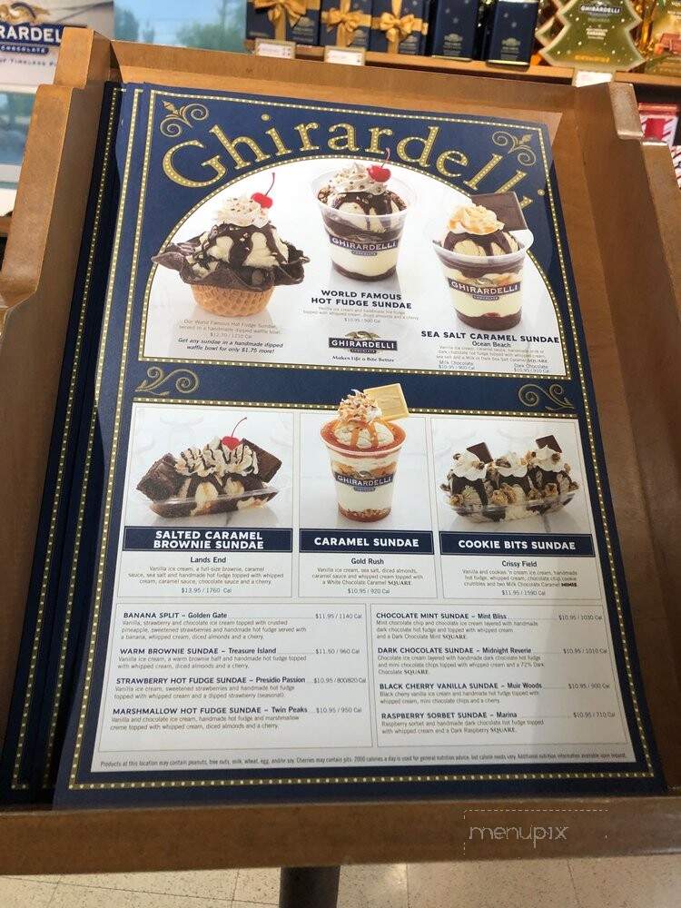 Ghirardelli Chocolate Outlet and Ice Cream Shop - Lathrop, CA menu_pic
