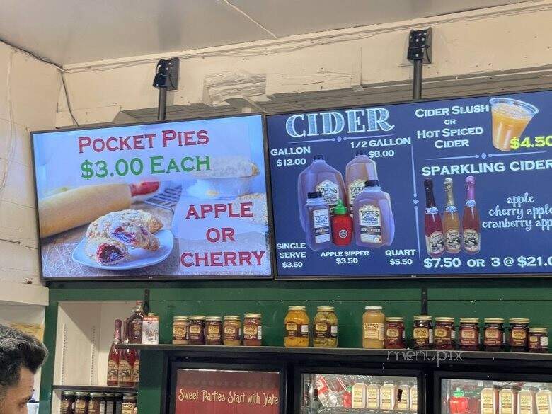 Yates Cider Mill - Rochester Hills, MI menu_pic