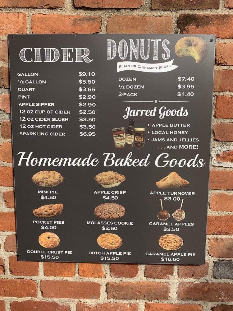 Yates Cider Mill - Rochester Hills, MI menu_pic