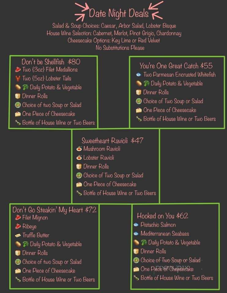 Arboreal Inn - Spring Lake, MI menu_pic