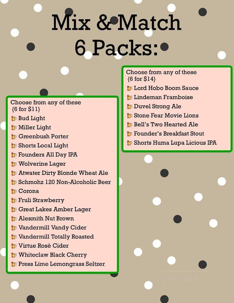 Arboreal Inn - Spring Lake, MI menu_pic