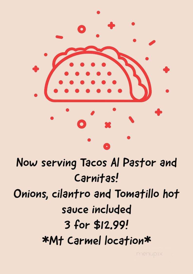 Tequila's Mexican Restaurant - Mount Carmel, IL menu_pic