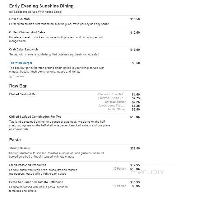 Pace One - Thornton, PA menu_pic