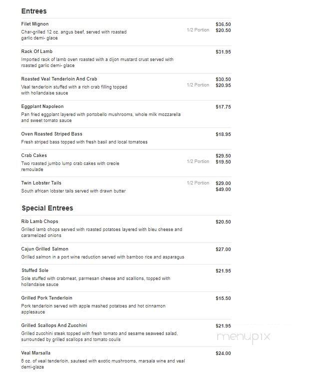 Pace One - Thornton, PA menu_pic