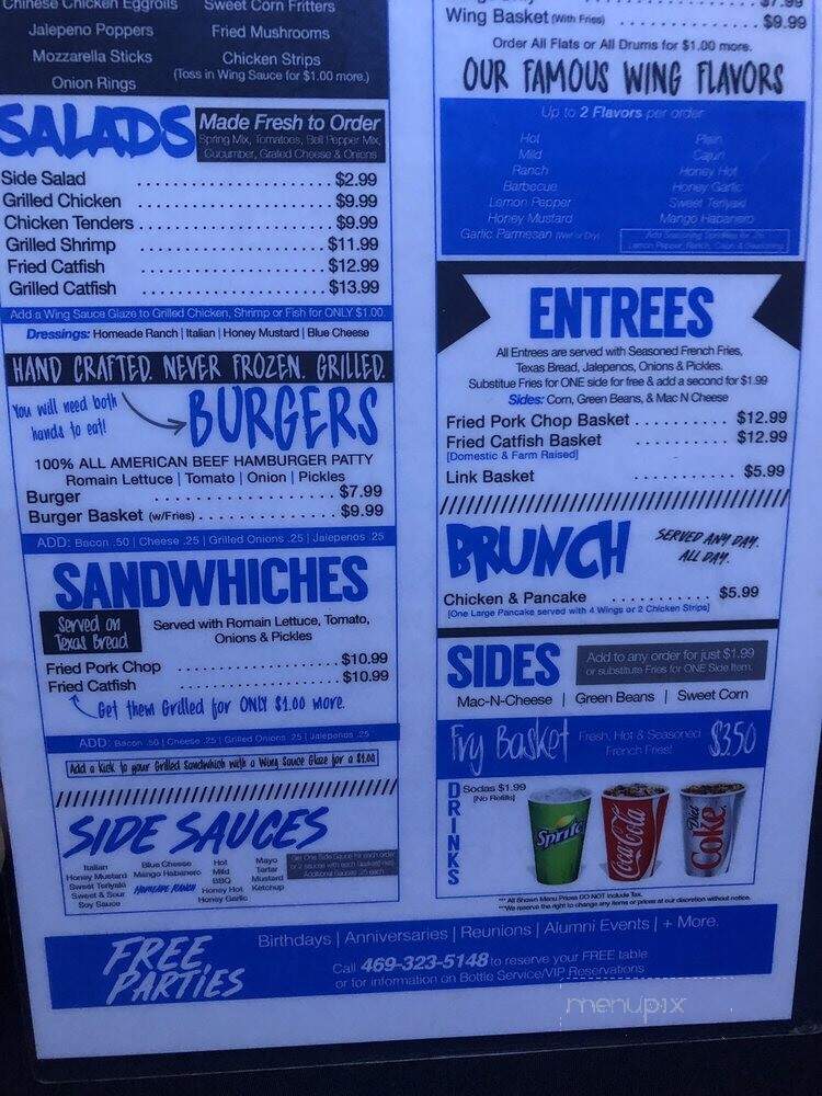 Greedy's Sports Grill & Lounge - Duncanville, TX menu_pic