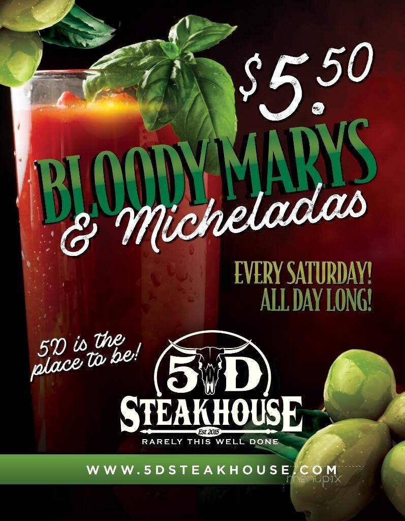 5D Steakhouse & Lounge - Yorktown, TX menu_pic