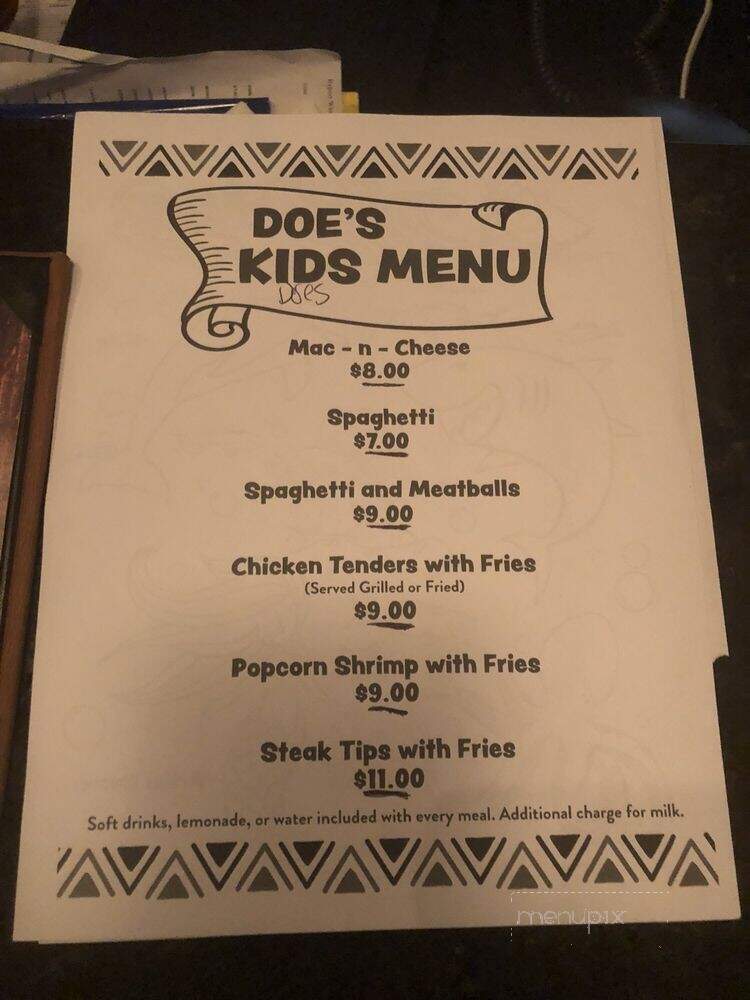 Doe's Eat Place - Biloxi, MS menu_pic