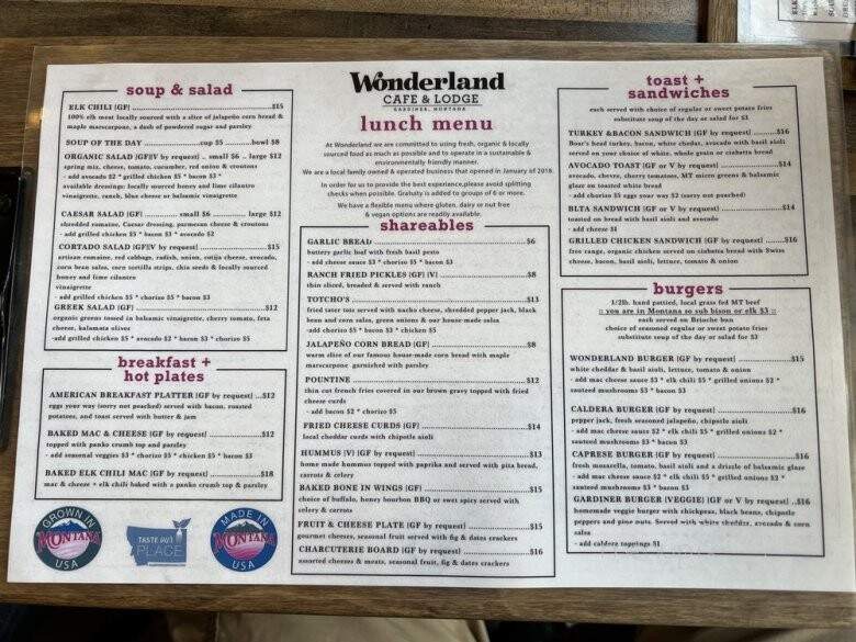 Wonderland Cafe And Lodge - Gardiner, MT