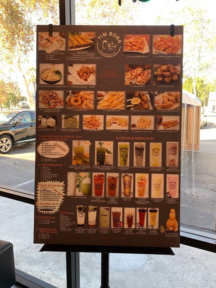 Tim Boba - Riverside, CA menu_pic