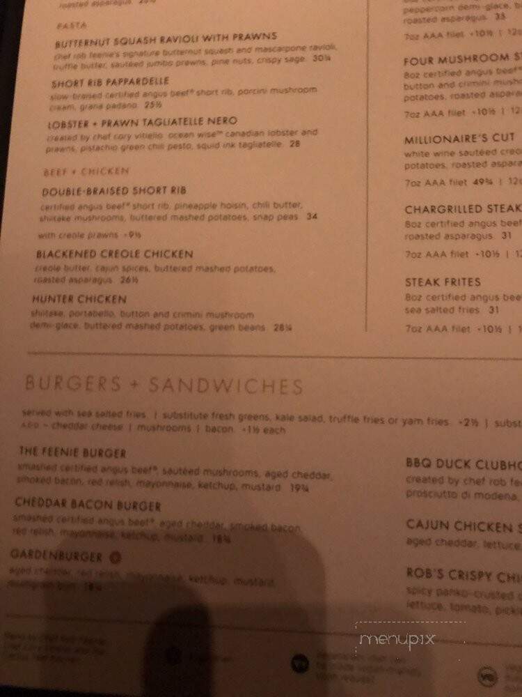 Cactus Club Cafe Sherway Gardens - Toronto, ON menu_pic