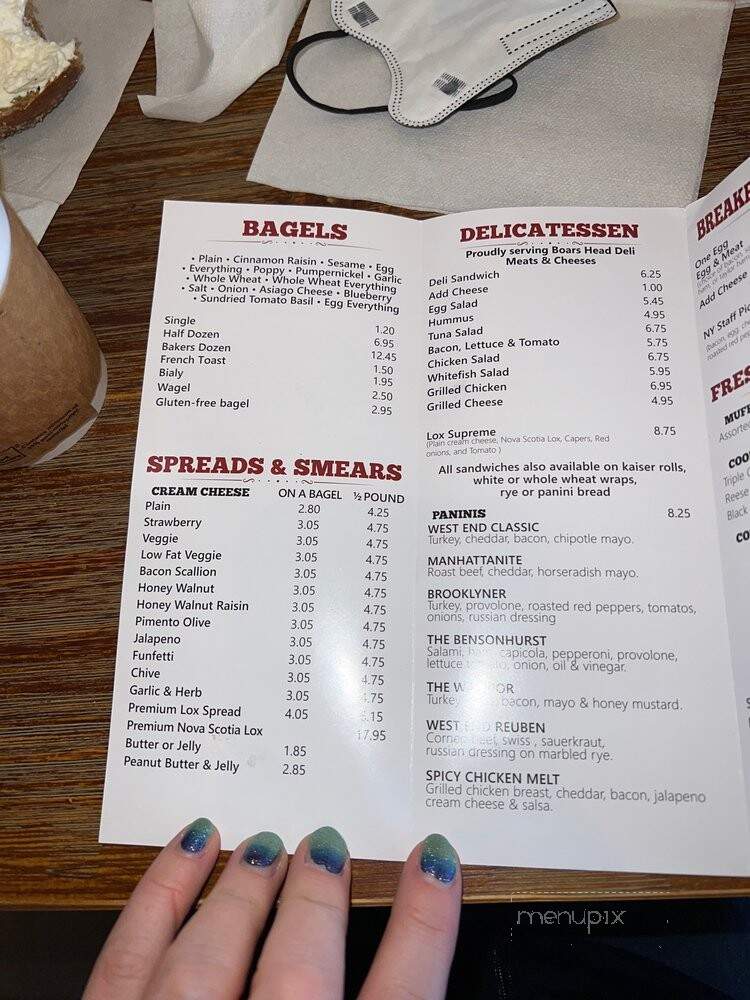 West End Bagels - Indian Land, SC menu_pic