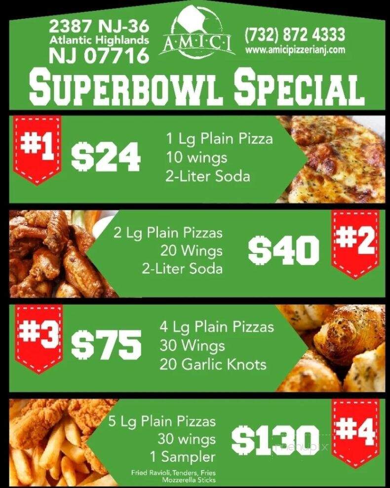Amici Pizzeria - Atlantic Highlands, NJ menu_pic