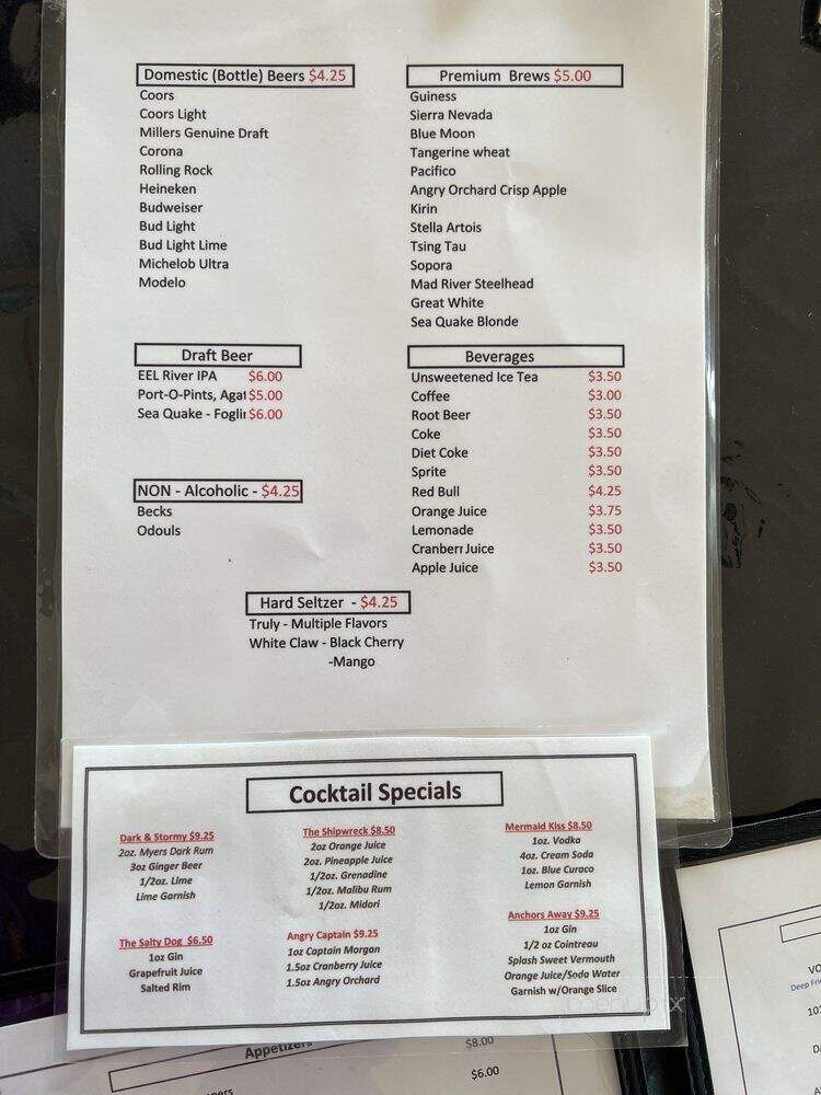 Crescent Seafood - Crescent City, CA menu_pic