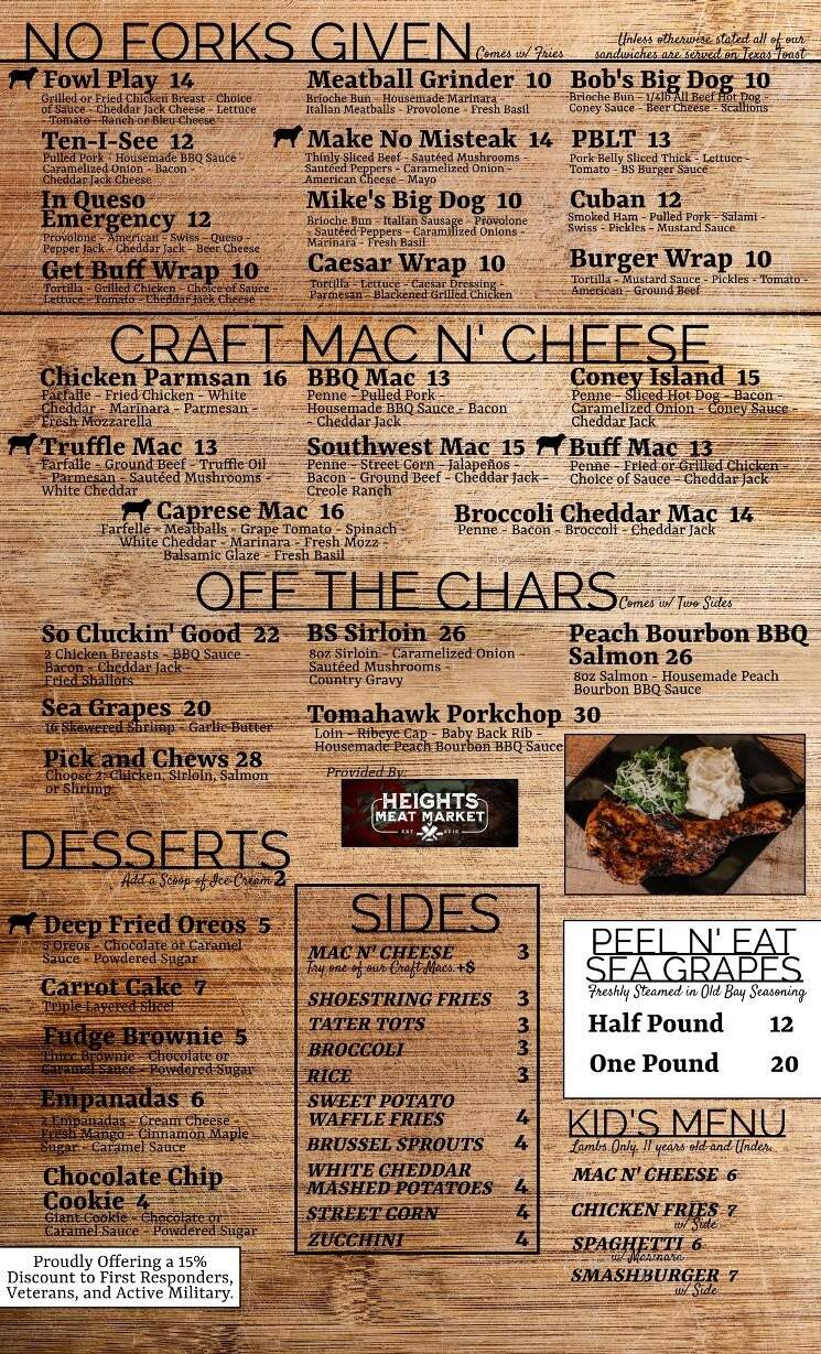 Black Sheep American Pub - Lutz, FL menu_pic
