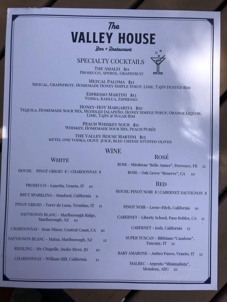 The Valley House - Malvern, PA menu_pic