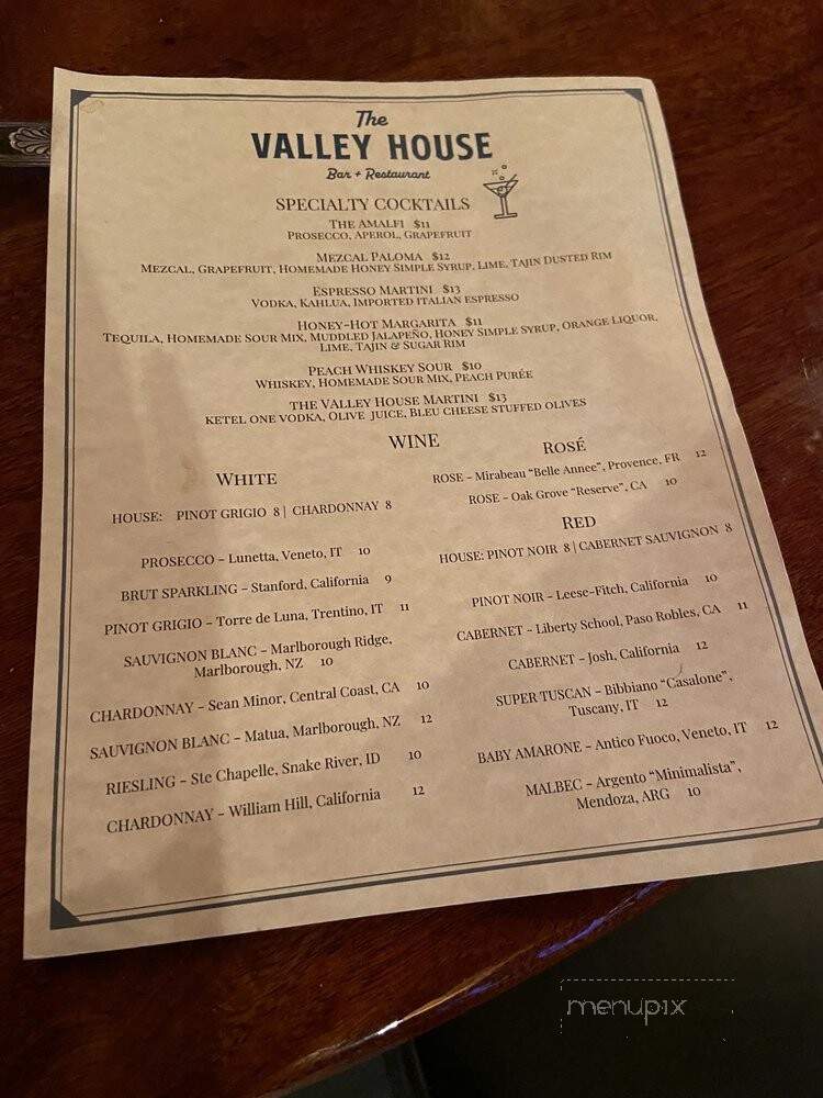 The Valley House - Malvern, PA menu_pic