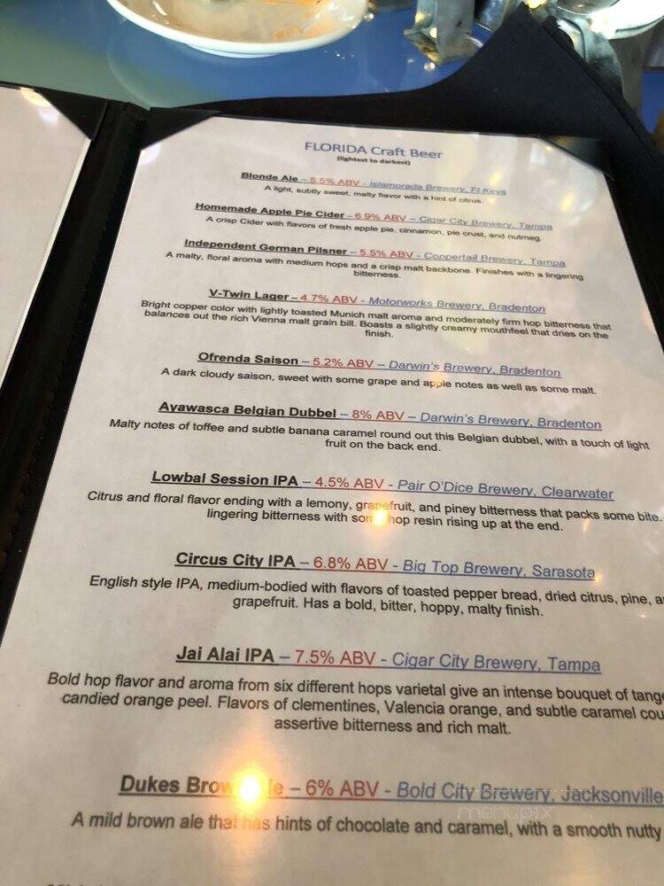 Off the Hook Seafood Co. - Sarasota, FL menu_pic