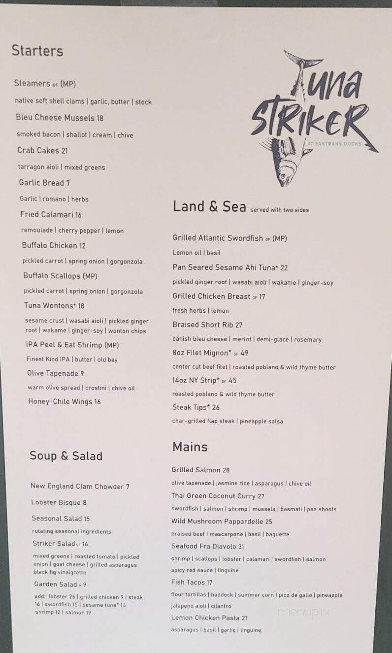 Tuna Striker Pub - Seabrook, NH menu_pic