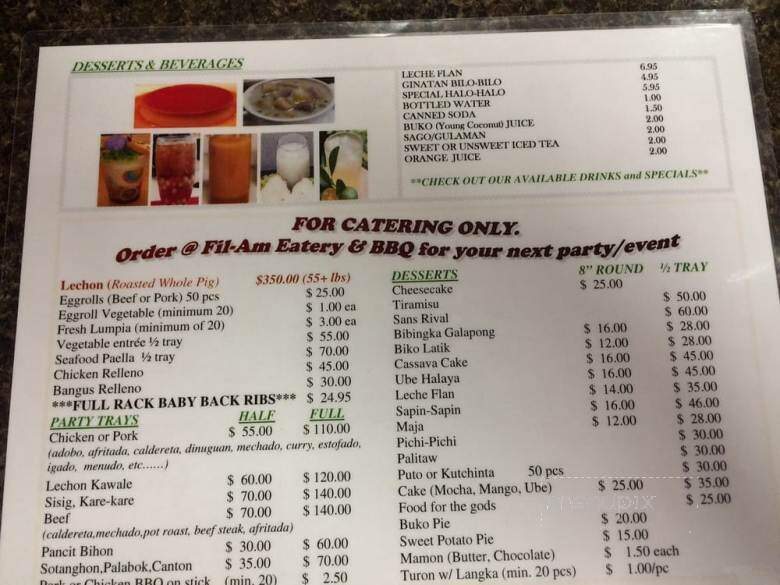 Fil-Am Eatery and BBQ - Jacksonville, FL menu_pic