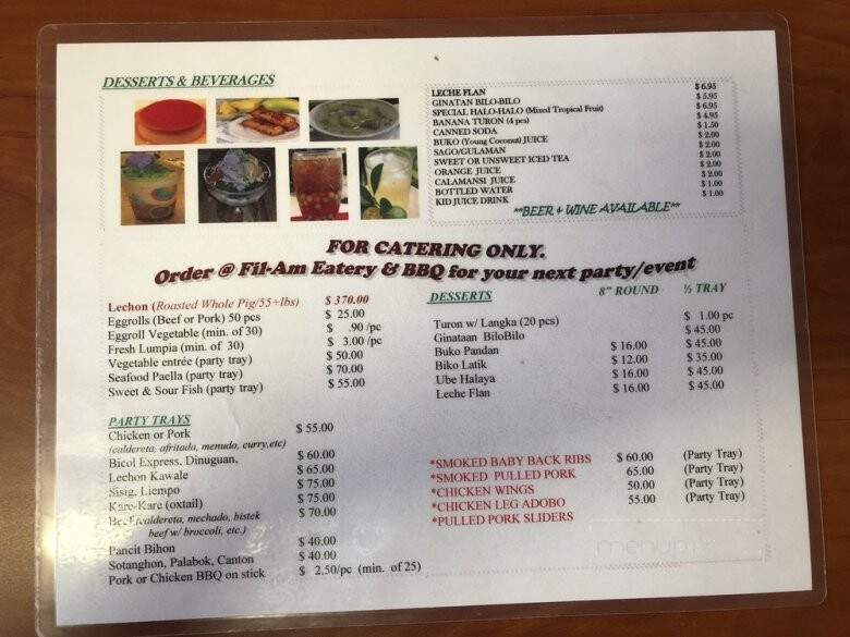 Fil-Am Eatery and BBQ - Jacksonville, FL menu_pic