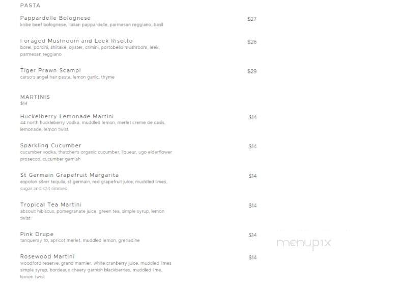 Hoist House Restaurant @ Swiftwater Cellars - Cle Elum, WA menu_pic