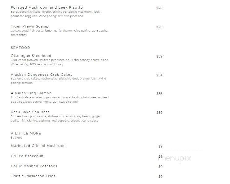 Hoist House Restaurant @ Swiftwater Cellars - Cle Elum, WA menu_pic