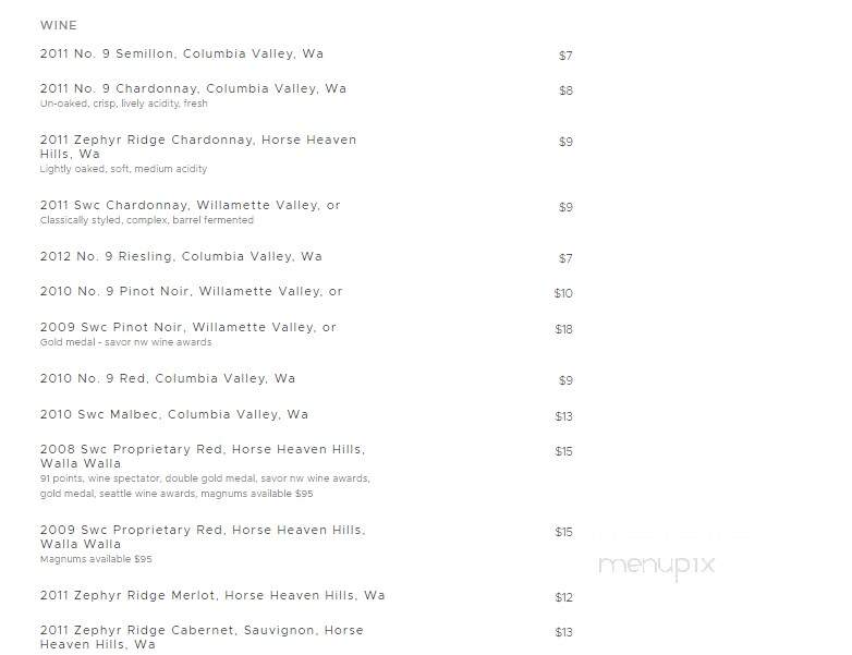Hoist House Restaurant @ Swiftwater Cellars - Cle Elum, WA menu_pic