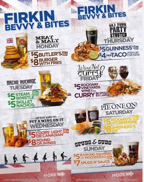 Goose & Firkin - Toronto, ON menu_pic