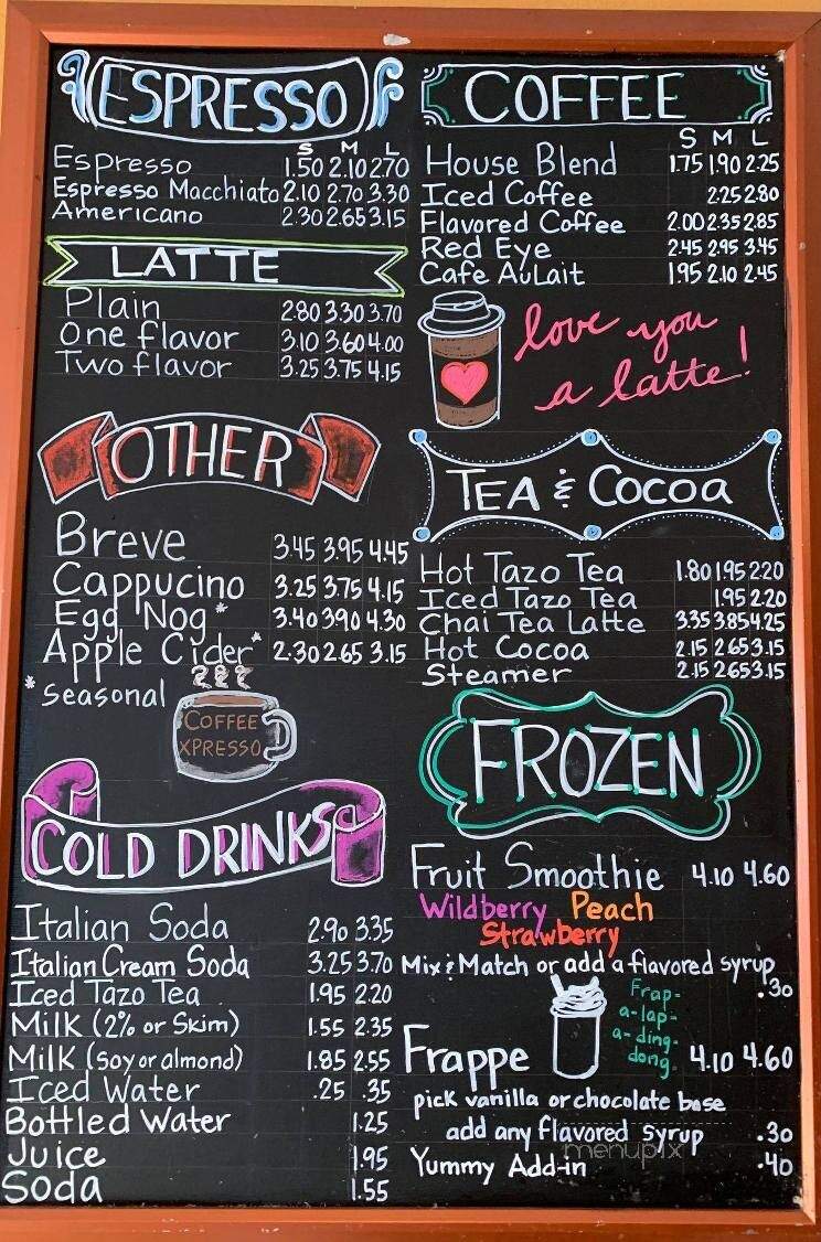 Coffee Xpresso - Litchfield, IL menu_pic