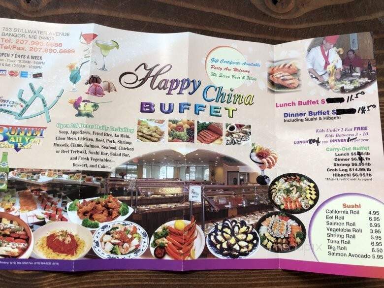 Happy China Buffet - Bangor, ME menu_pic