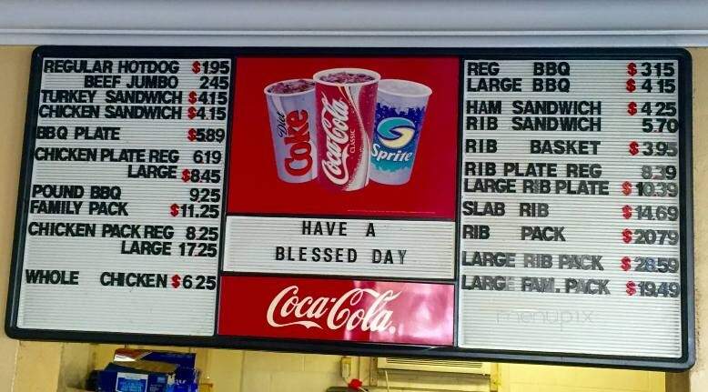 Dick Howell Barbeque Pit - Florence, AL menu_pic