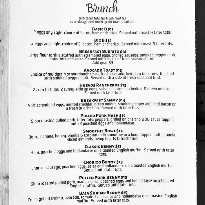 Castaway Bar and Kitchen - Vancouver, BC menu_pic