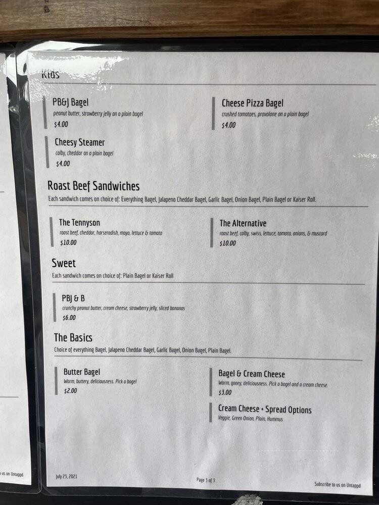 Altimeter Coffee Co. - Denver, CO menu_pic